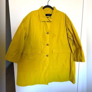 Mycra Pac Designer Brand Oversized Lime Green Rain Coat Sz M $306 MSRP GUC